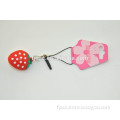 In stock accept hoe selling strawberry rubebr cell phone dust plug